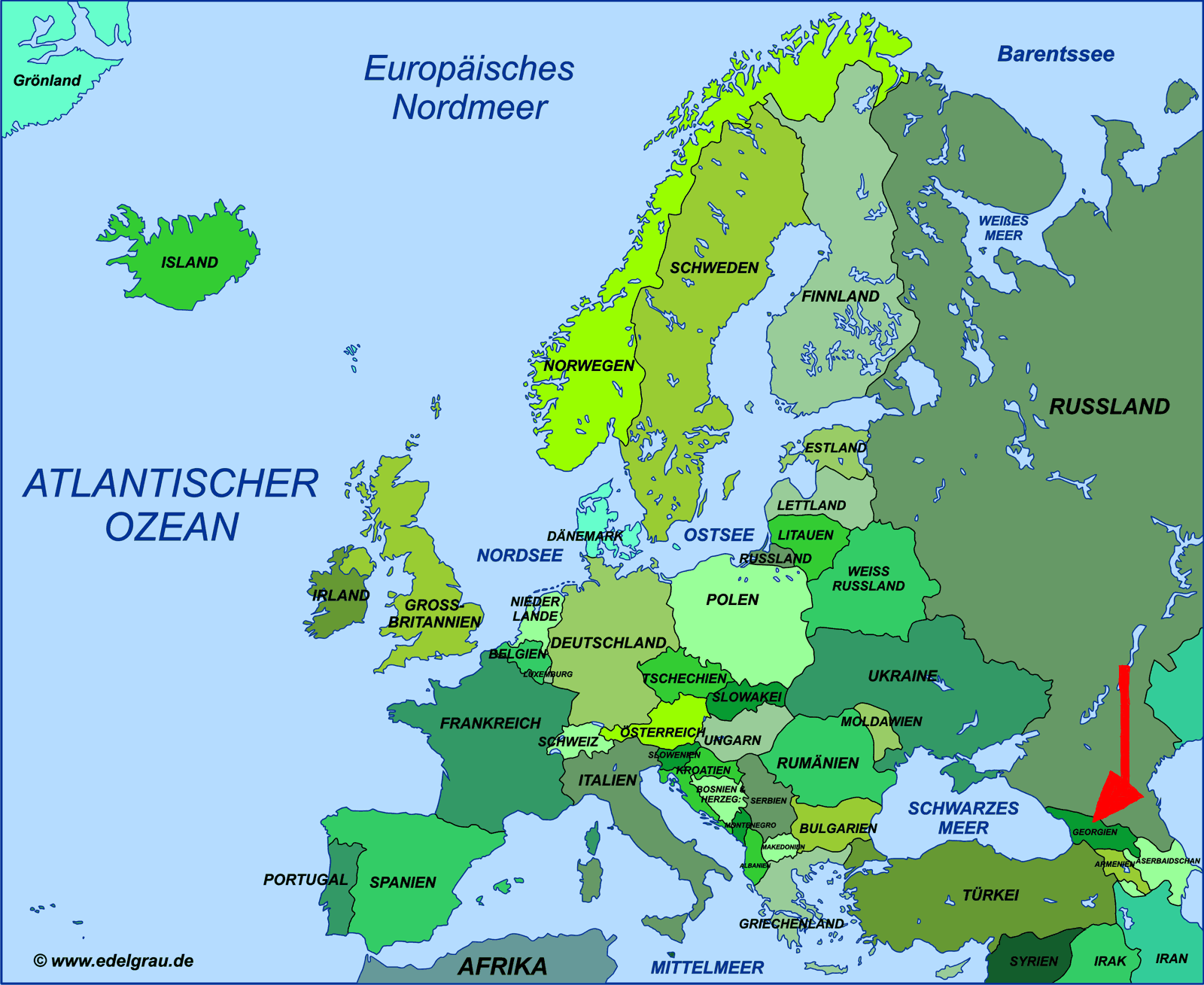 europa karte deutsch